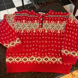 Vintage LL Bean wool sweater / Nordic sweater